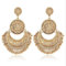 fdsmall Vintage-Ohrringe, Goldfarben, Indischer Tribal-Ethno-Stil, Schmuck für Damen, Favorit, Zubehör (Gold), Titan