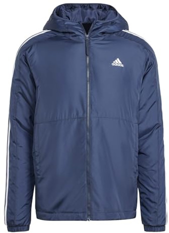 adidas Herren Essentials 3-Stripes Insulated Hooded Jacket, legend ink, XXL