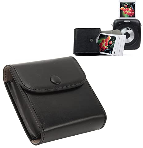 Photo Pouch Bag for Fujifilm, Instant Camera Film Photo Pouch Bag for Fujifilm Instax SQ10, Portable PU Leather Photo Storage Pouch Pocket Case with Flap Button Design (Blank)