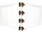 BlackButterfly Piratenkostüm Cosplay Elastisch Halloween Kostüm Taille Nieten Waspie Korsett Gürtel (Weiß, XXL)