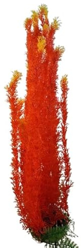 Plantes d'aquarium en plastique extra large 50-52 cm de haut feuillage artificiel orange