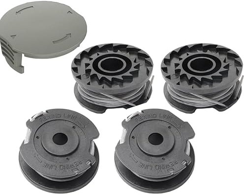 ERHUO Bobina a Filo per Tagliabordi,Φ1,65mm 4,9m F016800569 F016800385 Bobina di Ricambio Nylon,Bobine per Bosch Art 23 SL 26 SL EasyGrassCut 18 23 26 Decespugliatore (SZ-BS-4+New)