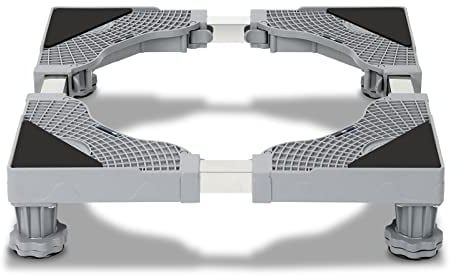 Herrselsam Waschmaschinen Untergestell Grau Verstellbare waschmaschine sockel Verstellbare Breite 41-66cm, Höhe 9-12cm，Mehrzweck Untergestell für Waschmaschine (4 Füße)