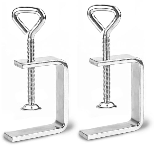Abrazaderas C de Acero Inoxidable, 2 Piezas Abrazadera C Ajustable Sargentos C Abrazaderas Pequeñas en C, Rango de Sujeción 35-50 mm, para Fijación, Carpintería de Bricolaje