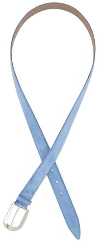 Ulla Popken Damen große Größen Übergrößen Plus Size Gürtel, Suede, Velourslederoptik, Metallic-Schließe himmelblau 105 821761708-105