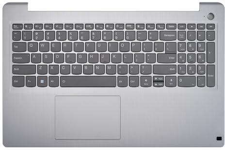 Replacement Upper Case Palmrest for Lenovo ideapad 3-15ITL6 3-15ADA6 3-15ALC6 Series Laptop with Backlit Keyboard with Touchpad Assembly Part 5CB1B65660, Gray