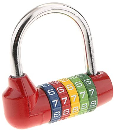 Cerraduras para puertas de casa, candado de combinación mini, candado combinado con marcación de código de contraseña de número de 5 dígitos (A) (C)