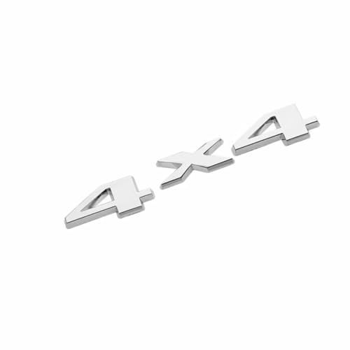 DDHHBH Auto Emblem Abzeichen Aufkleber für Ford Ranger,3D Logo Metal Dekoration Schriftzug Karosserie Kofferraum Selbstklebend Sport Buchstaben Auto Zubehör,Silver-4X4