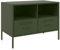 vidaXL Meuble TV, Armoire de Télévision avec Pieds, Support Télé avec Rangement Salon Salle de Séjour, Vert Olive 68x39x50,5 cm Acier