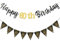 TOPWAYS Deko 60 Geburtstag Banner Frauen Mann, Schwarz Gold Geburtstagsdeko 60. Geburtstag Girlande Happy 60 Birthday Banner Wimpelkette für 60Geburtstag Frauen Männer Deko (Geburtstag60)