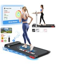 BLACK LORD 3.2HP Walking Pad with 9% Incline, Compact Under Desk Treadmills for Home with LED Display, Bluetooth Speaker, APP/Remote Control, Electric Running Machine, 1-12KM/H, for Walking, Jogging