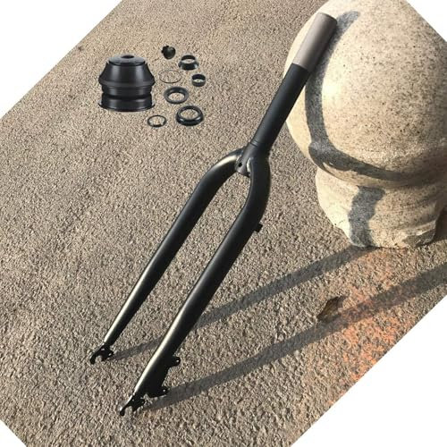 DONSP1986 66 cm starre Gabel aus Stahl, 3,8 cm, gewindelos, schwarz, 26 Zoll (66 cm), feste Fahrradgabel (Gabel und Steuersatz)