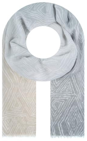 Majea - schmal geschnittenes Damen-Halstuch, dünner Schal, feines Halstuch, sommerlicher Damenschal, Damen Stola (880060) (grau 7)