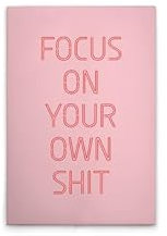 A.S. Création Leinwandbild Focus on your own shit - Wandbild in Rosa, Rot - 40 x 60 cm - DD133050
