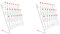 Reinscer 2X Lab Drying Rack 24 Pegs Lab Glassware Rack Wire Glassware Drying Rack Wall Mount/Freestanding Lab Glass Drying Rack