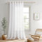 MIULEE 1 Panneaux Couleur Pure Rideaux De Fenêtre Transparents Lisse Élégant Panneaux Voile De Fenêtre Rideaux Traitement pour Chambre Salon à Oeillets 200x225cm Blanc