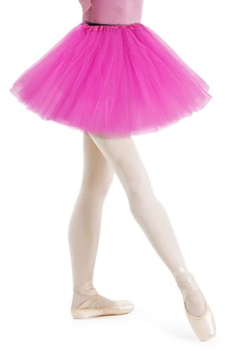 AYBUY Jupe Tutu pour Femme,3 Couches Jupe en Tulle Rétro Années 80 Fête Halloween Carnaval Costume,Jupe Tutu Rétro Accessoire Fluo Danse Habiller Soirée Jupette Danse Classique Princess,Rose