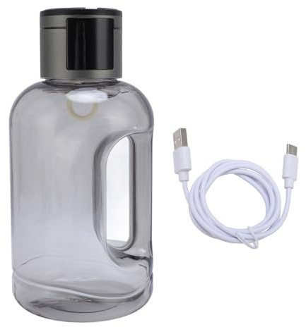 Hydrogen Water Bottle Customizable Rich 1.5L Leakproof Portable Black