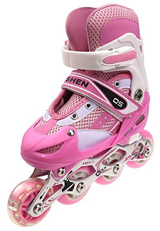 Belfoyer Rollschuhe & Inline Skates Kinder Verstellbar, Größen 26–37, für Mädchen & Jungen, mit/ohne LED Rollen, verstellbare Inliner Rollschuhe, Anfänger & Fortgeschrittene