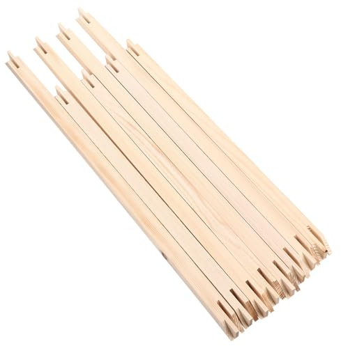 DECHOUS Massivholz Bilderrahmenleisten für Leinwandbilder, 8 Stück, Beige