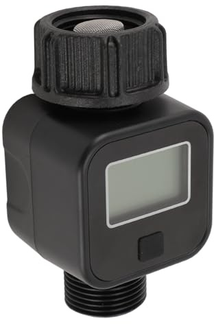 KUIDAMOS LCD-Wasserzähler, Präziser Düsensprüher-Tracker für Gartenschläuche, Leichter Outdoor-Wasserzähler für Wohnmobil-Wassertank, Wasser-Tracker