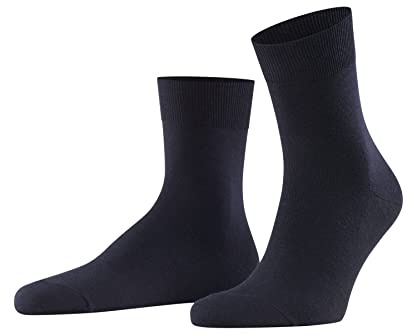 FALKE Herren Socken Airport M Sso Wolle Baumwolle einfarbig 1 Paar, Blau Dark Navy 6370, 39-40