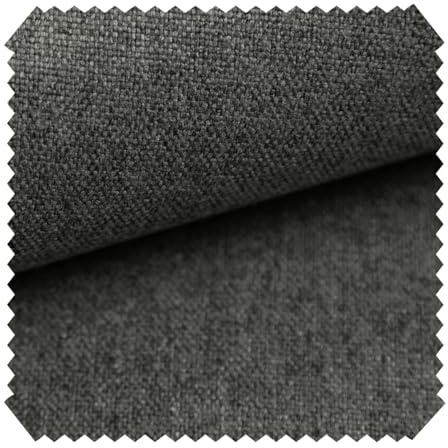 novely® MALCHIN - Flauschiger Polsterstoff im Leinenlook - Robuster Möbelstoff - Pflegeleichte Meterware 1lfm | Farbe: 07 Graphit
