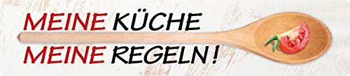 Blechwaren Fabrik Braunschweig GmbH Meine KÜCHE Meine Regeln ! Straßenschild Magnet aus Blech 16x3,5 cm STR-M 29