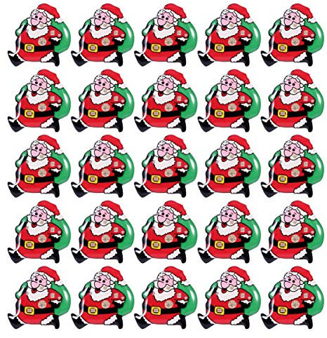 Mobestech 50pcs Broche LED Allume Père Noël Clignotant pour Cadeau de Décoration et Ornements