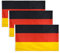 3 Stück 90 x 150 cm Deutschland Flagge Deutscher Unterstützer Flaggen UV Fade Resistant mit Messingösen für Fußballspiele Sportereignisse Balkon Garten Draußen und Drinnen Girlande Dekoration Fähnchen