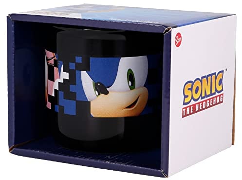TAZA CERAMICA DESAYUNO 400 ML EN CAJA REGALO SONIC
