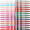 30 Sets de 720 Pcs Faux Ongles Carrés Moyens Artificiels Ongles à Presser de Cercueil Ballerine Ongles Brillants de Couleur Unie Conseils Ongles à Couverture Complète (Couleurs Classiques)
