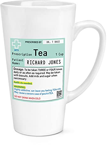 Personalised Name Tea Prescription 17oz Large Latte Mug Cup