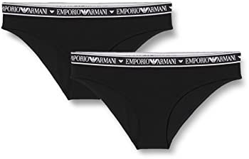 Emporio Armani Underwear 2-Pack Brief Iconic Logoband, Black, L