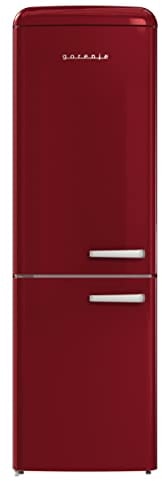 Gorenje Retro Collection ONRK 619 DR-L Retro – Kühl-Gefrierkombination / 194 cm /Inverter Kompressor / NoFrost Plus / IonAir / CrispZone / Kühlteil 204 l / Gefrierteil 96 l /EEK D / Bordeauxrot