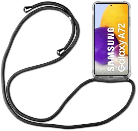 betterfon Hülle Kompatibel mit Samsung Galaxy A72 | Handykette Smartphone Halskette Hülle mit Band | Handyhülle mit Kordel zum Umhängen Kompatibel für Galaxy A72 | Beige/Braun