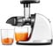 AMZCHEF Juicer Machines - Cold Press Slow Juicer - Masticating Juicer for Whole Fruits and Vegetables - Delicate Chew No Need to Filter - BPA Free Juice Extractor with 2 Cups and Brush - White