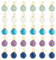 SUPERFINDINGS 60 St¨¹ck 8 mm Edelstein Charms Rund Gefrostet Naturstein Charms Gef?rbte Synthetische Charms F¨¹r Halsketten Schmuckherstellung