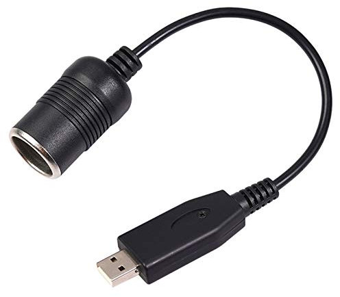 Wired Controller Converter Adapter USB Port to 12V Car Lighter Socket Female Cable for Bank