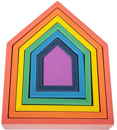 tickit 73542 Architektenhäuser aus Holz in Regenbogenfarben