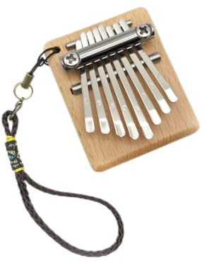 EULAPGOE Kalimba Instrument, Mini Daumen Musikinstrument, Holz Daumenklavier, Daumenklavier, Thumb Piano, Finger Klavier, 8 Tasten Marimba Klavier, Tragbares Mini Massivholz Finger Piano für Anfänger