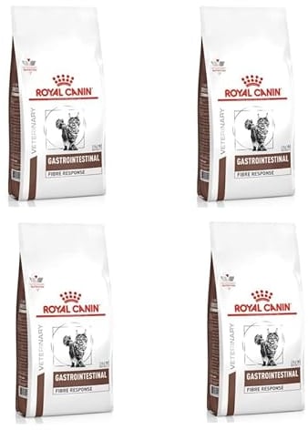 Royal Canin Veterinary Gastrointestinal Fibre Response | 4er Pack | 4 x 400 g | Trockenfutter für Erwachsene Katzen | Zur Unterstützung der Verdauung | Angepasster Energiegehalt