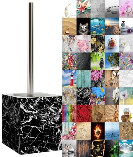 Sanilo WC Bürste, viele schöne Klobürsten zur Auswahl, hochwertige Qualität, Elegantes Design (Marmor Schwarz)