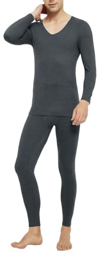 Funktionsunterwäsche Herren, Fussball Dickes Winter Weich 4XL Thermohose Innenfleece Thermounterwäsche Thermo Unterwäsche Atmungsaktiv Motorrad Thermoanzug Herrenunterwäsche Skiunterwäsche