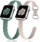 JR.DM 2 Stück Silikon Armband Kompatibel mit Apple Watch Armband 40mm 41mm 44mm 45mm 46mm 38mm 42mm Damen, Romantisches Weinranken Design Uhrenarmband für iWatch Serie Ultra 10 9 8 7 SE 6 5 4 3 2 1