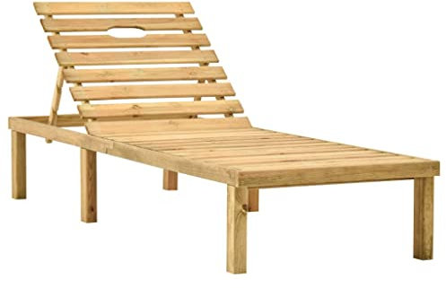 ULUYYUC Sonnenliegen Liegestühle Doppel-Chaiselongue Schlafsofa BettliegeSonnenliege Kiefernholz Imprägniertgeeignet für Pools, Strände, Decks