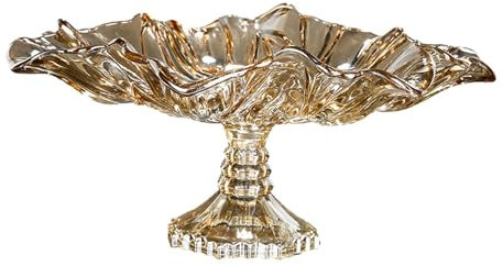 rockible Frutero de cristal, plato de fruta, platos de ensalada, plato de cristal con forma de flor, bandeja de fruta para dulces, pan, aperitivos, mesa de,