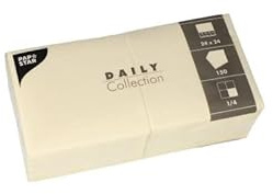 900 Servietten DAILY Collection 1/4-Falz 24 cm x 24 cm champagner