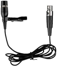 generic Microfono lavalier nero, microfono cardioide a condensatore clip-on per sistemi wireless Shure, connettore mini XLR 4 pin TA4F