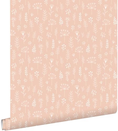 papier peint fleurs rose clair 0.53 x 10.05 m - ESTAhome